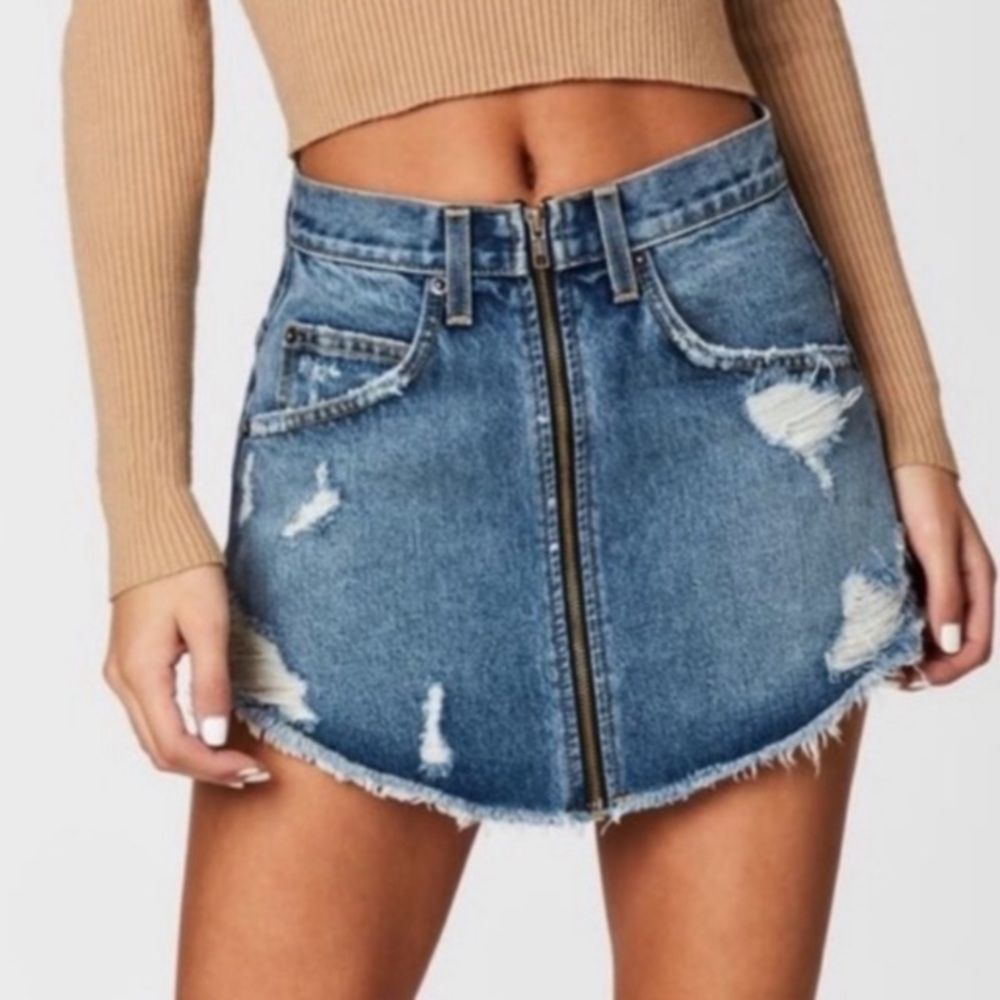 Carmar Beatrice denim mini skirt